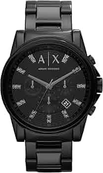Amazon.com: Armani Exchange A|X Men's Chronograph Black Stainless